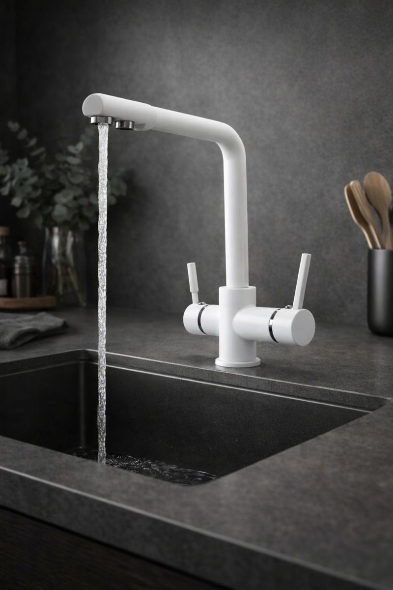 Beyaz Lüx Çift Perlatörlü Arıtma Bataryası