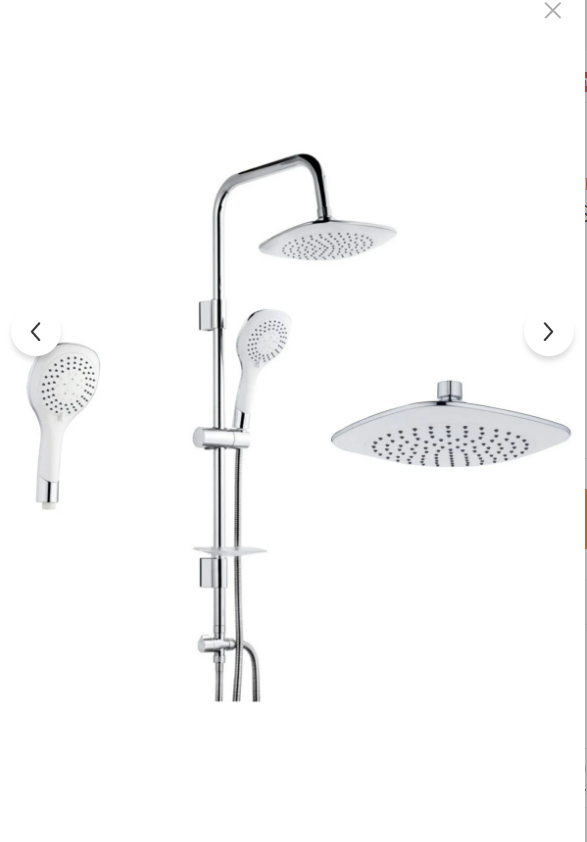 Beyaz Krom Robot Duş Seti