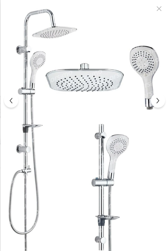 Beyaz Krom Robot Duş Seti