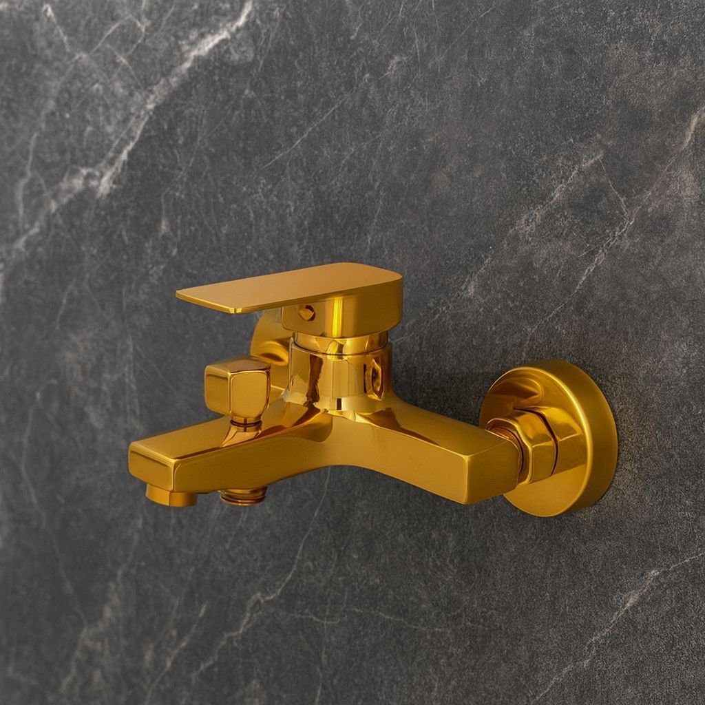 Gold Kare Lüx Ağır Gövde Banyo Bataryası