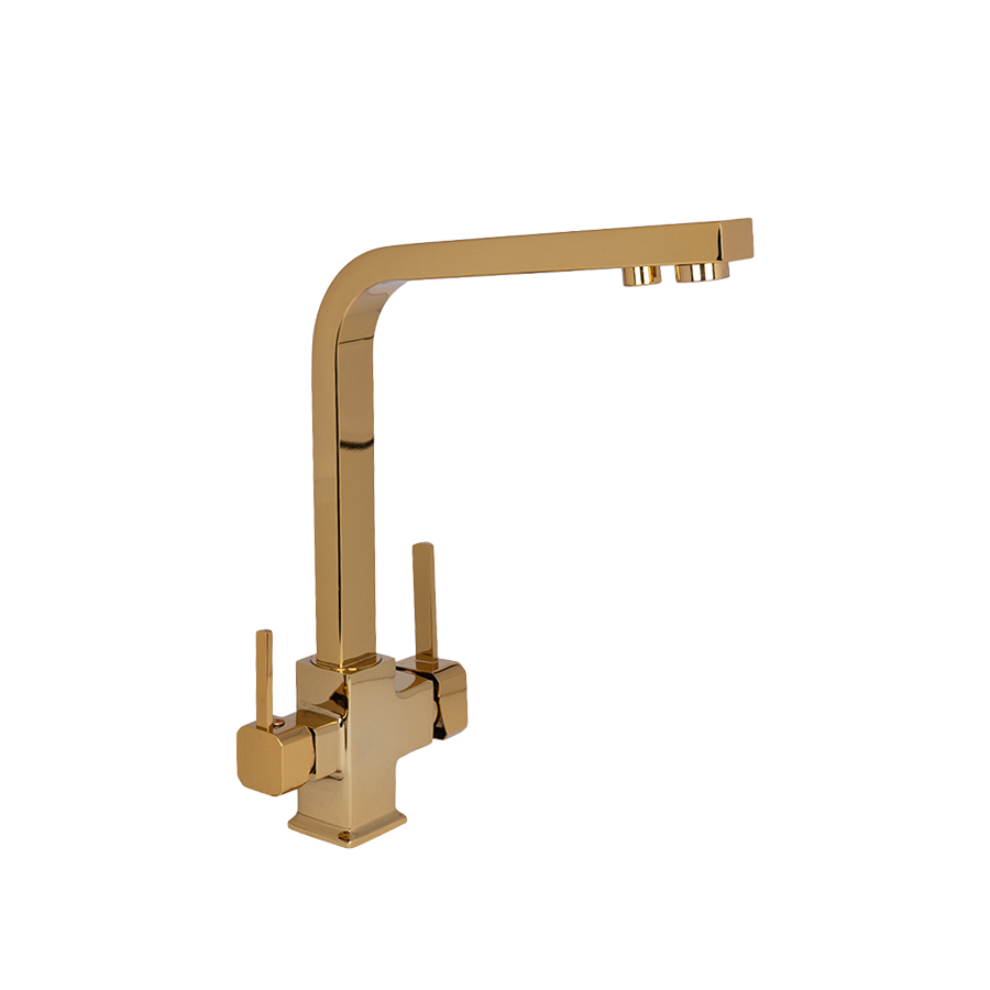 Gold Lüx Kare Çift Perlatörlü Arıtma Bataryası Ağır Gövde