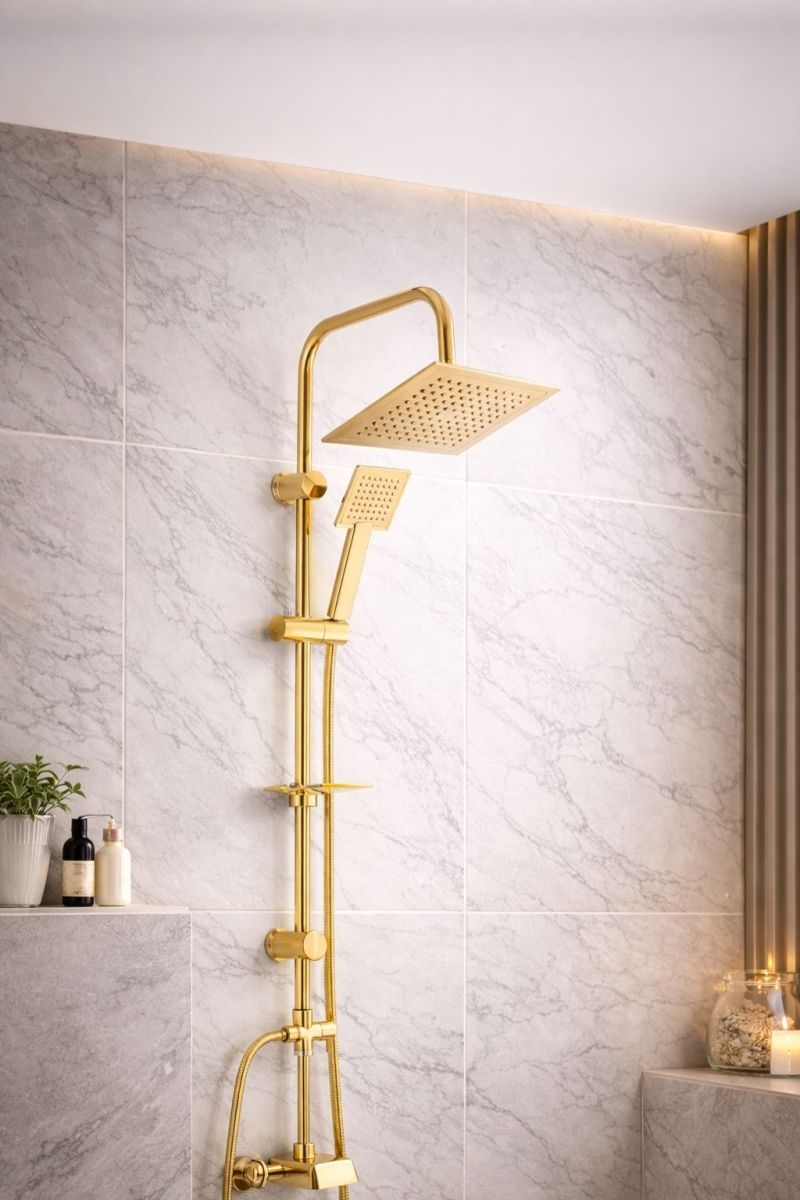 Gold Kare Robot Duş Seti