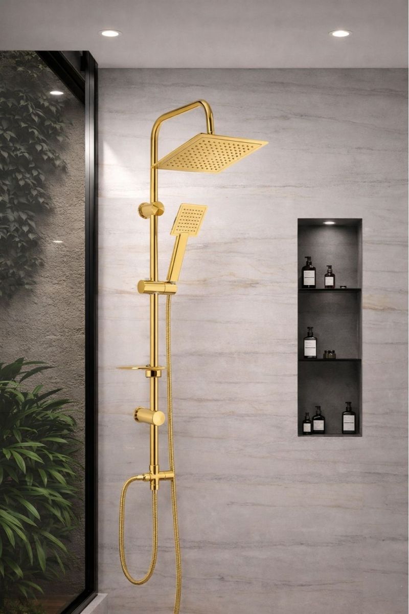 Gold Kare Robot Duş Seti