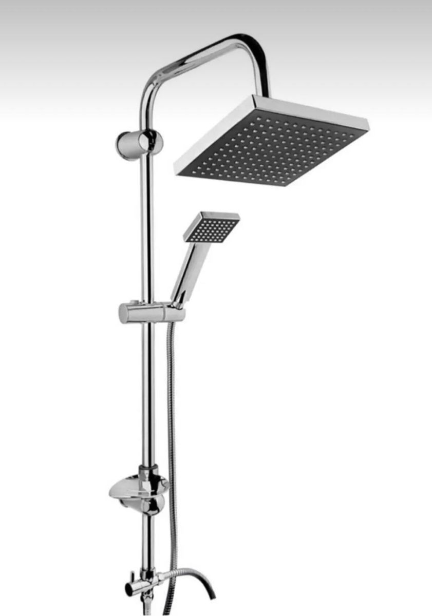 Siyah Krom Robot Duş Seti