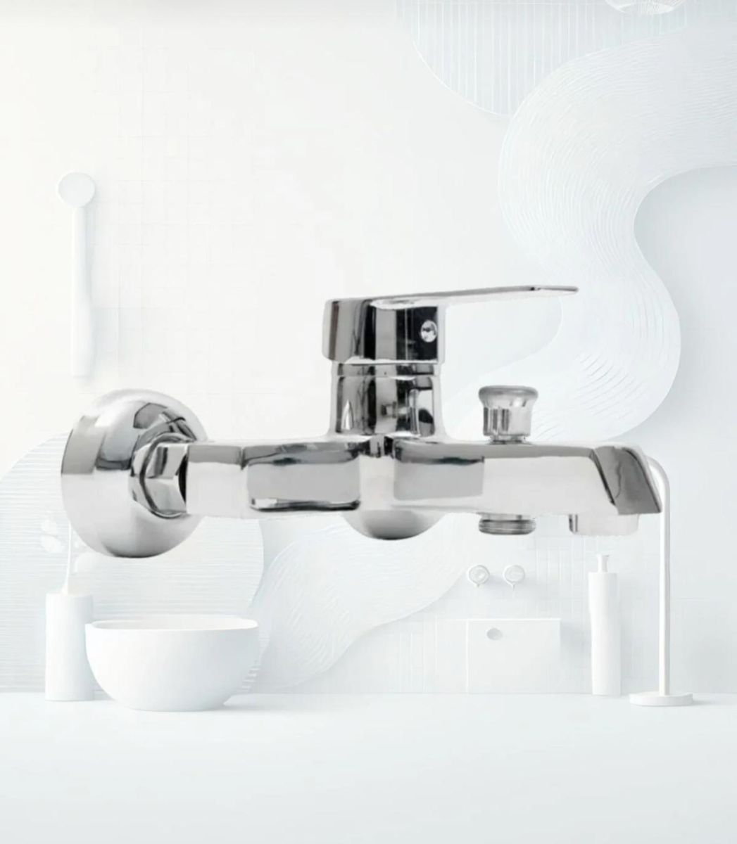 Krom Kare Lüx Ağır Gövde Banyo Bataryası