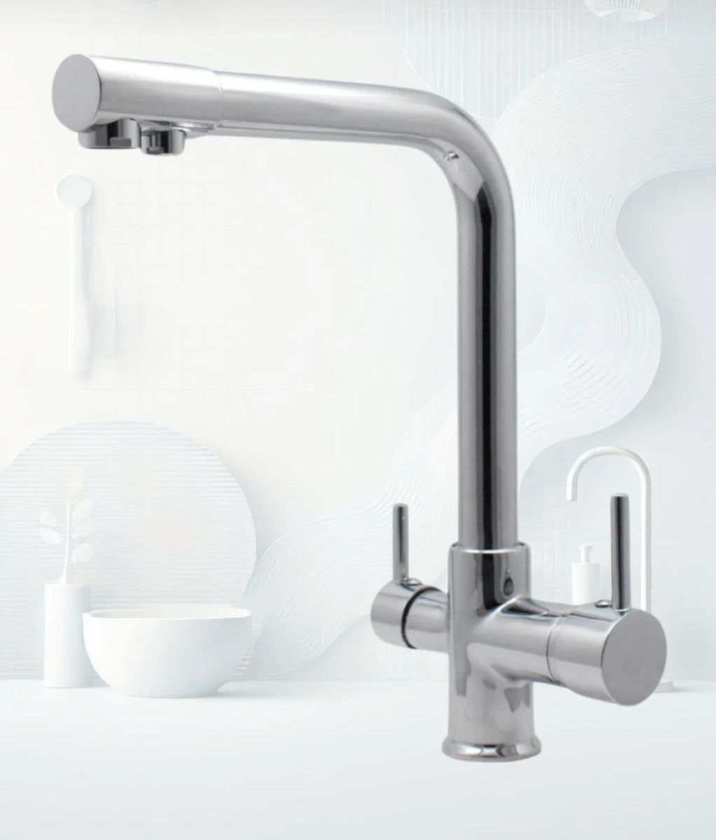 Krom Lüx Çift Perlatörlü Arıtma Bataryası