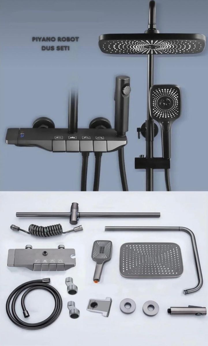 Lüx Piano Robot Çok Fonksiyonlu Bataryalı Robot Duş Seti