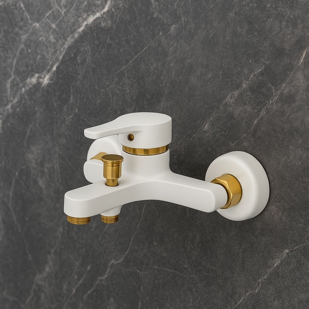 Beyaz Gold Lüx Banyo Bataryası