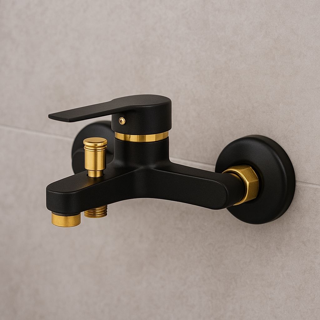 Siyah Gold Lüx Banyo Bataryası