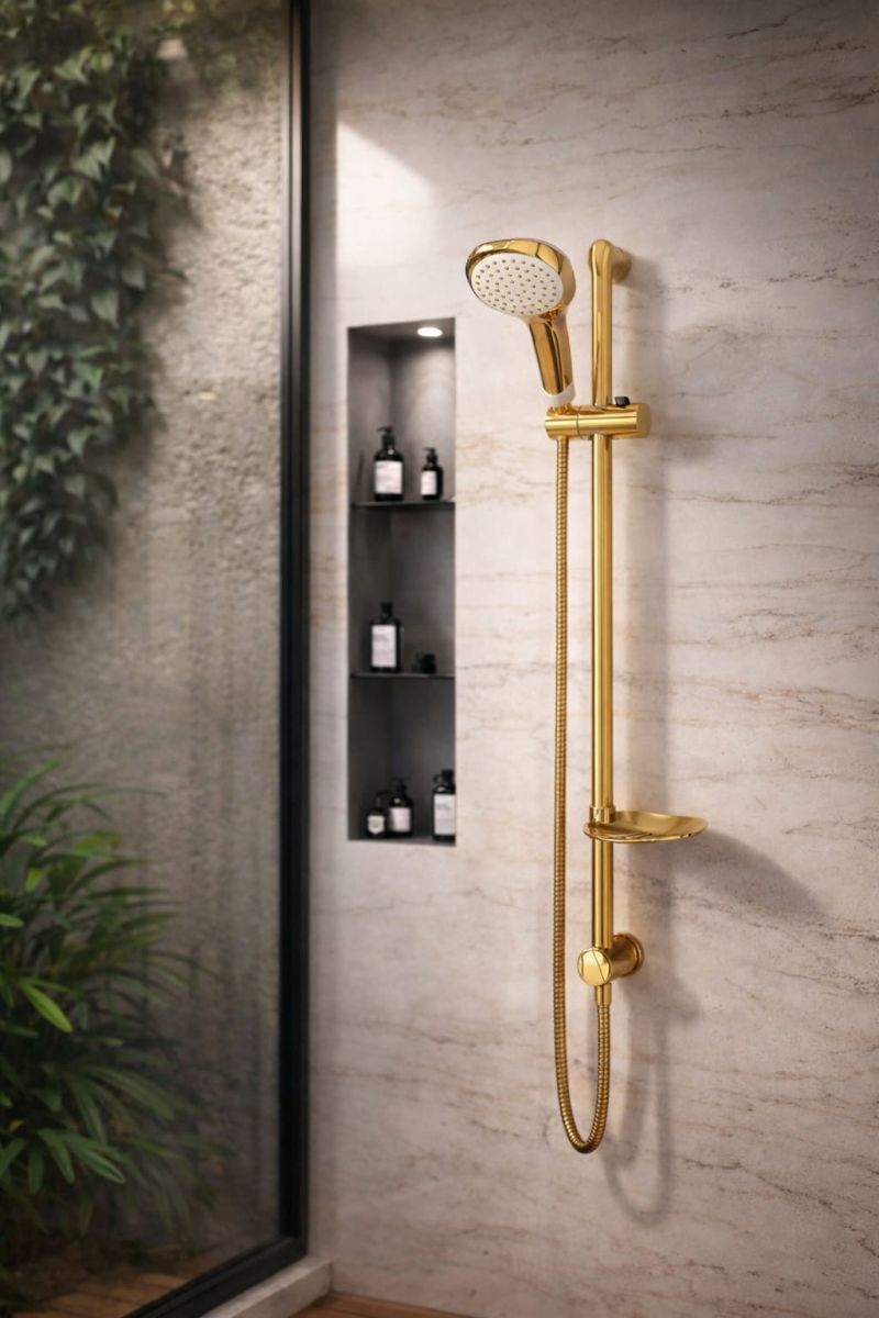 Gold Sürgülü Robot Duş Seti