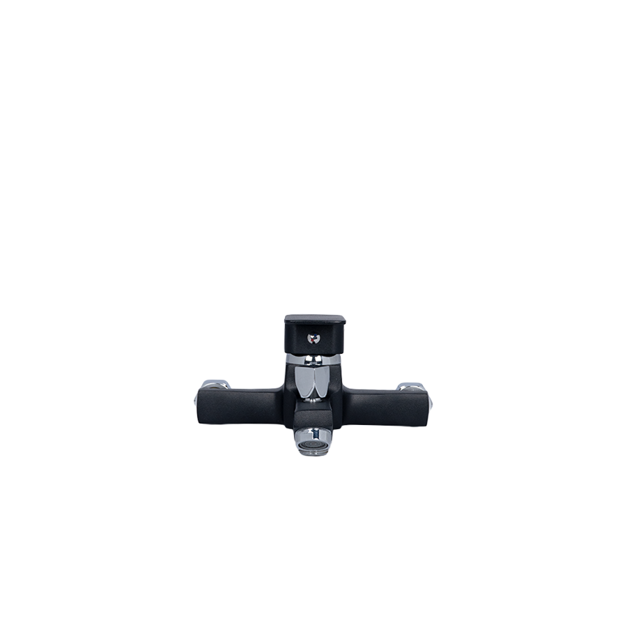 Siyah Kare Lüx Ağır Gövde Banyo Bataryası