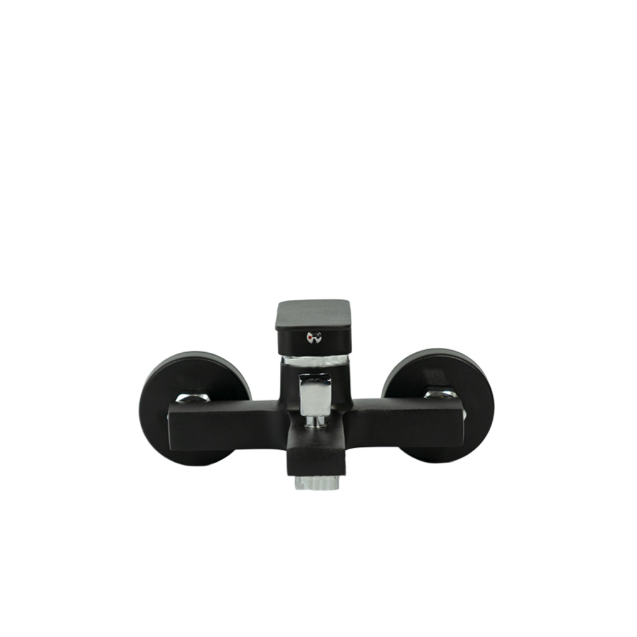 Siyah Kare Lüx Ağır Gövde Banyo Bataryası