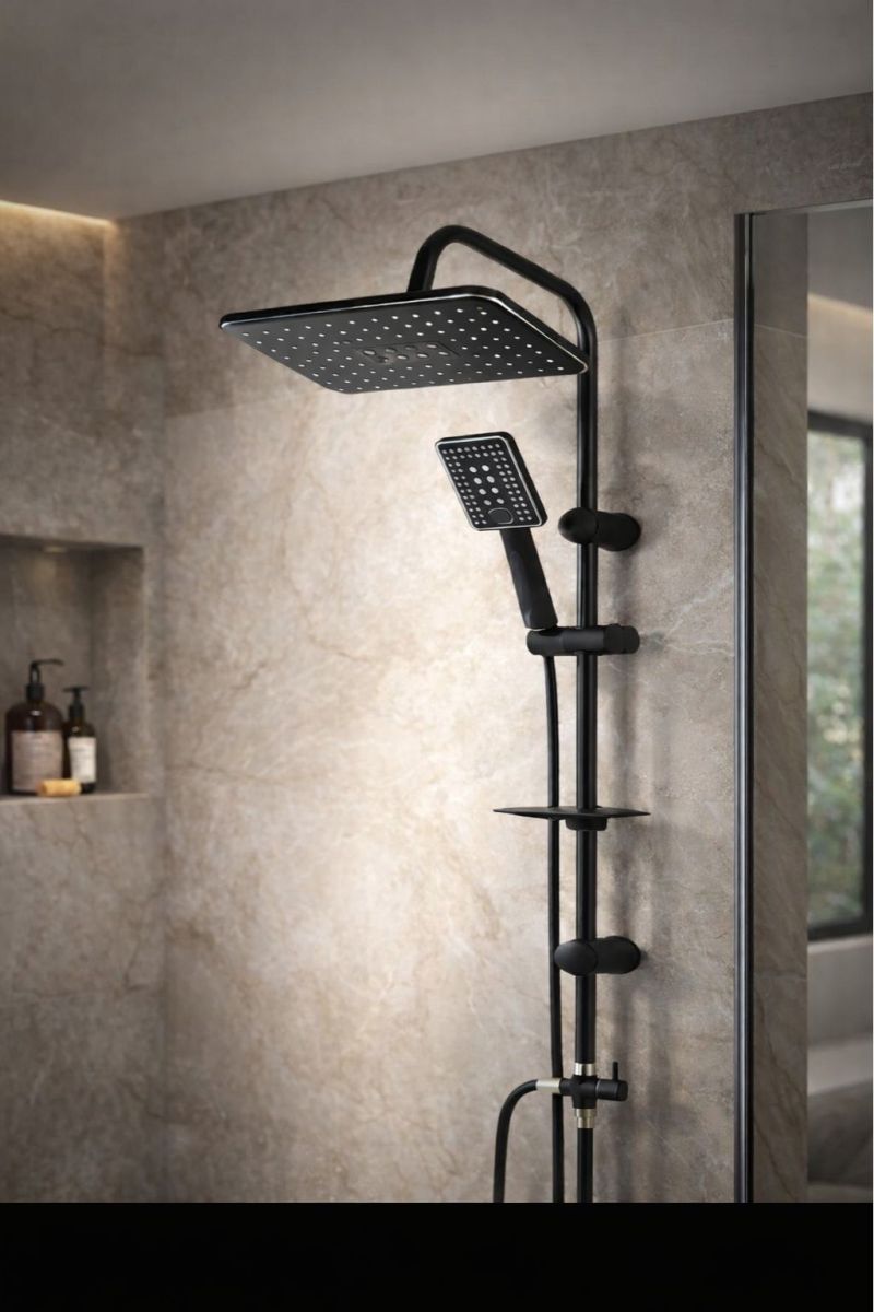 Siyah Lüx Robot Duş Seti