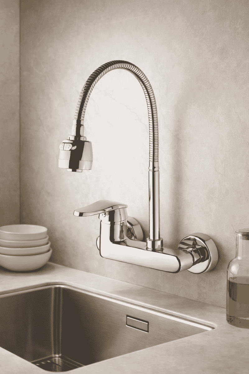 Krom Yandan Aplike Krom Oynar Borulu Oynar Başlıklı Batarya