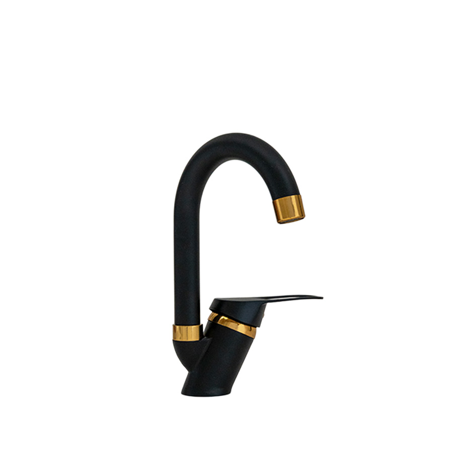 Siyah Gold Mutfak-Lavabo Bataryası Baston Borulu