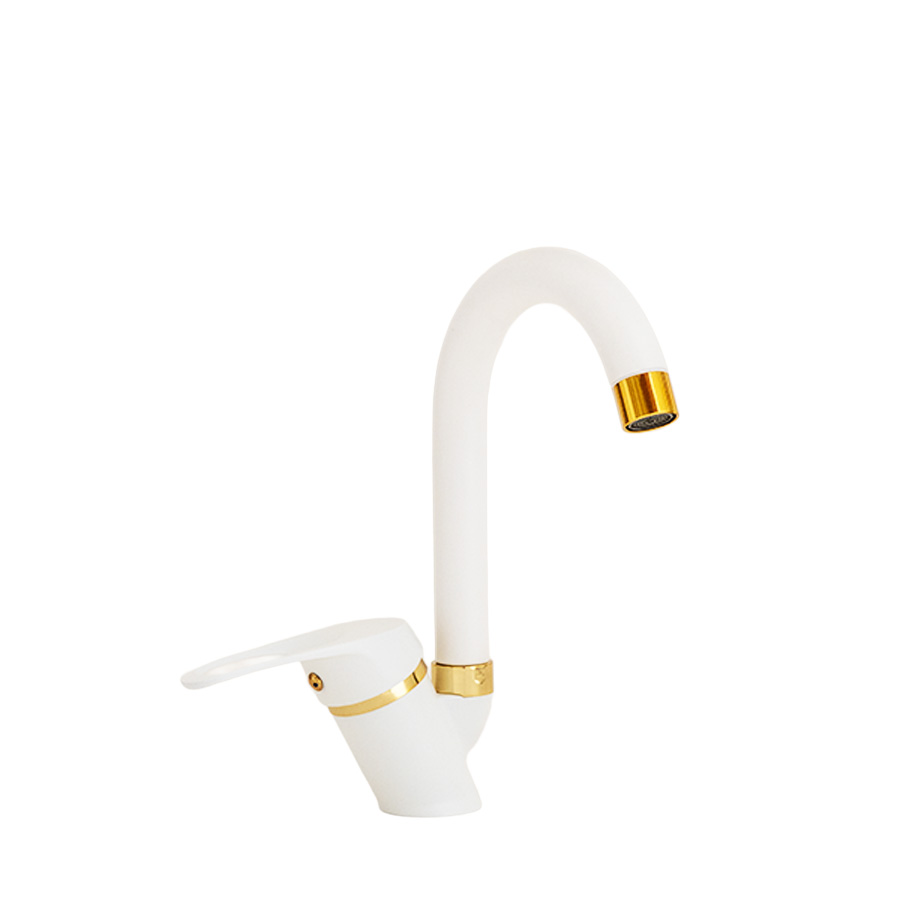 Beyaz Gold Mutfak-Lavabo Bataryası Baston Borulu