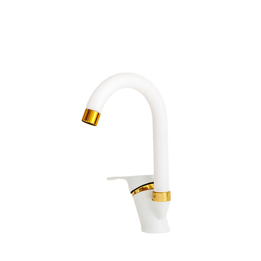 Beyaz Gold Mutfak-Lavabo Bataryası Baston Borulu